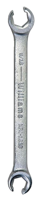 3/8x7/16" Williams Satin Chrome Double Head Flare Nut Wrench 6 PT - JHWXFN-1214