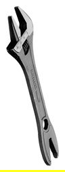 8" Williams Black Industrial Grade Steel Handle Alligator Adjustable Wrench - 31 R US