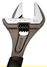 8" Williams Black Wide Opening Jaw Adjustable Wrench with Rubber Handle - 9031 R US