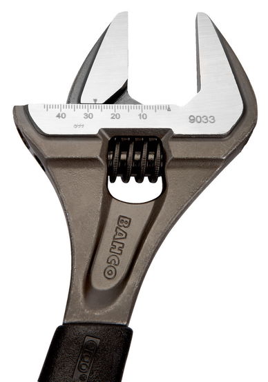 10" Williams Black Wide Opening Jaw Adjustable Wrench with Rubber Handle - 9033 R US