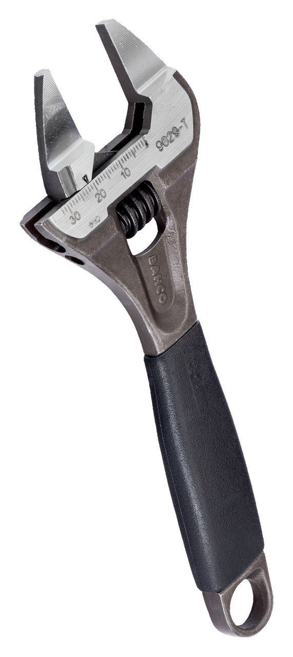 6 Williams Black Wide Opening Thin Jaw Adjustable Wrench with Rubber  Handle - 9029 RT US