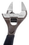 8" Williams Black Wide Opening Thin Jaw Adjustable Wrench with Rubber Handle - 9031 RT US