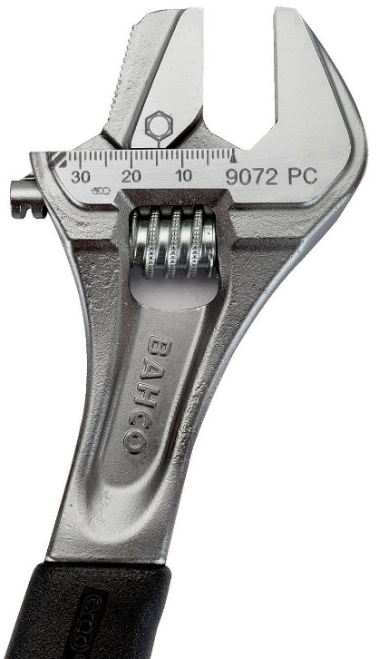 10 Williams Black Rubber Handle Adjustable Wrench with Reversible Jaw -  9072 RP US