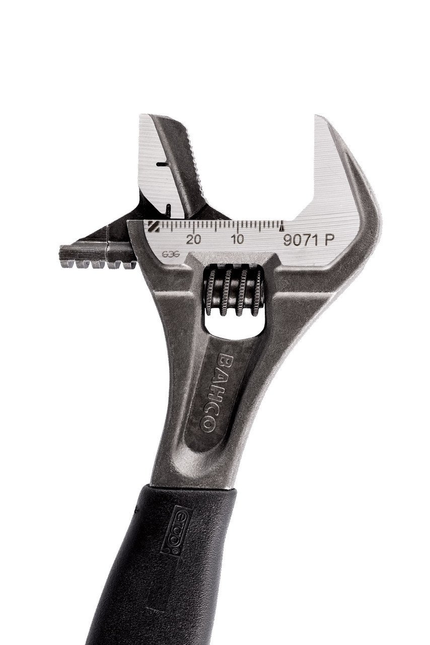 6" Williams Black Rubber Handle Adjustable Wrench with Reversible Jaw - 9070 RP US