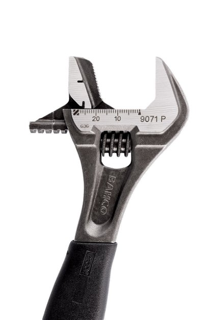 8 Williams Black Rubber Handle Adjustable Wrench with Reversible