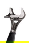 8" Williams Black Rubber Handle Adjustable Wrench with Reversible Jaw - 9071 RP US