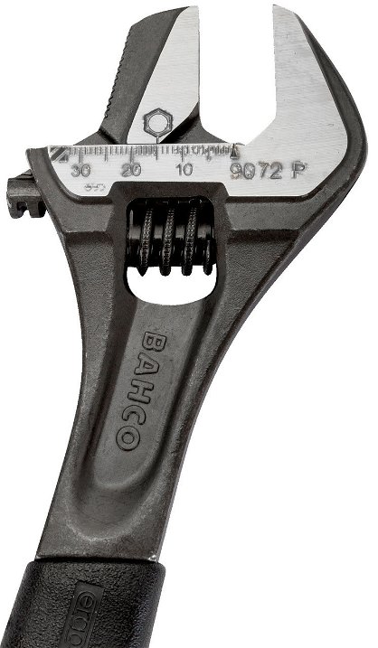 12 Williams Black Rubber Handle Adjustable Wrench with Reversible