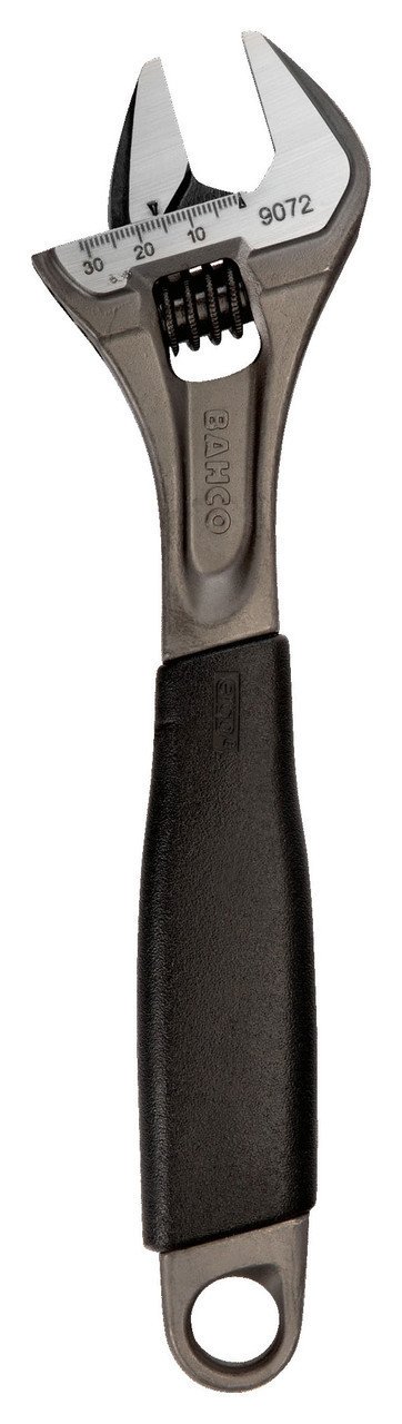 12" Williams Black Adjustable Wrench with Rubber Handle - 9073 R US
