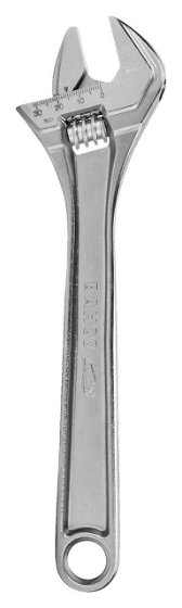 8 Williams Black Rubber Handle Adjustable Wrench with Reversible