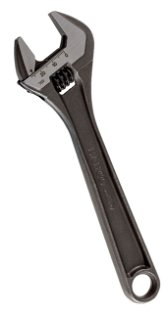 4" Williams Black Adjustable Wrench with Steel Handle - 8069 R US