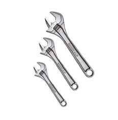 6"-10" Williams Chrome Adjustable Wrench Set 3 Pcs in Pouch - 80RCUS3