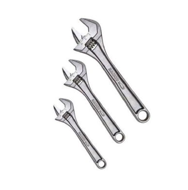 6"-10" Williams Chrome Adjustable Wrench Set 3 Pcs in Pouch - 80RCUS3