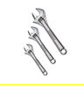 6"-10" Williams Chrome Adjustable Wrench Set 3 Pcs in Pouch - 80RCUS3
