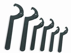 5 3/8"-9 7/8" Williams Black Adjustable Pin Spanner Wrench Set 6 Pcs in Pouch - JHWWS-476