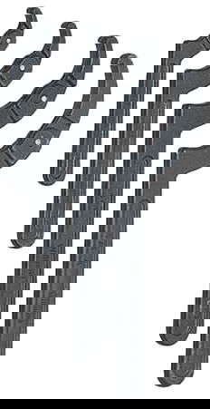 5 3/8"-17 1/2" Williams Black Adjustable Hook Spanner Wrench Set 4 Pcs in Pouch - JHWWS-474