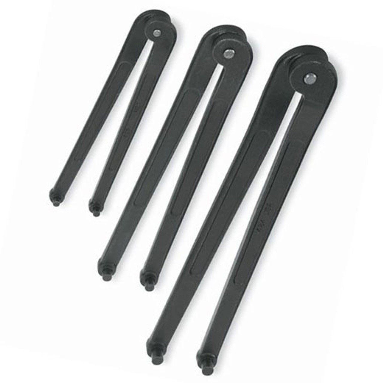 6 1/4"-10 3/8" Williams Black Adjustable Face Spanner Wrench Set 3 Pcs in Pouch - JHWWS-483