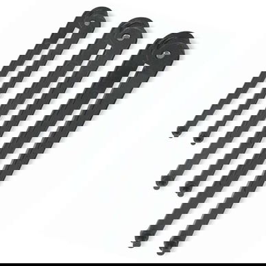 6 1/4"-10 3/8" Williams Black Adjustable Face Spanner Wrench Set 3 Pcs in Pouch - JHWWS-483
