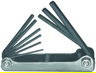 5/64"-1/4" Williams Black Folding Hex Key Set 9 Pcs - JHWWS-46