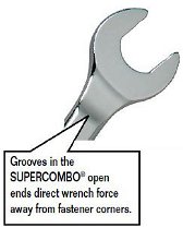 1/2" Williams Satin Chrome SUPERCOMBO Combination Wrench 12 PT - JHW1216SC