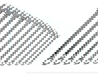 3/8"-1" Williams Polished Chrome SUPERCOMBO Combination Wrench Set 11 Pcs in Pouch - JHWWS1171SCA
