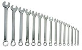 5/16"-1 1/4" Williams Polished Chrome SUPERCOMBO Combination Wrench Set 15 Pcs in Pouch - JHWWS1172SCA