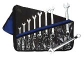 3/8"-7/8" Williams Polished Chrome Combination Wrench Offset Set  9 Pcs in Pouch 12 PT - JHW11990