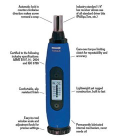 1/4" Dr 3 - 15 In Lbs CDI Micro Adjustable Torque Screwdriver - 151SM