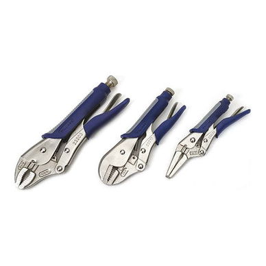 10 - 6" Williams Locking Pliers Set with Bi-Mold Comfort Grip Handles 3 Pcs - JHW23071