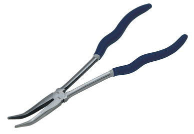 11" Williams Extra Long Reach Chain Nose Pliers with Double-Dipped Plastic Handle - JHWPL-211BC