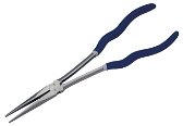 11" Williams Extra Long Reach Chain Nose Pliers with Double-Dipped Plastic Handle - JHWPL-211C