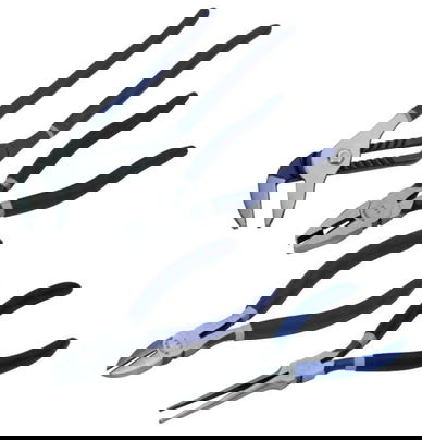 12 - 7" Williams Combination Pliers with Double-Dipped Plastic Handle Set 4 Pcs - JHWPLS-4GL