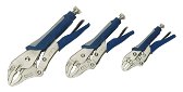 5 - 10" Williams Locking Pliers Set with Bi-Mold Comfort Grip Handles 3 Pcs - JHW23070
