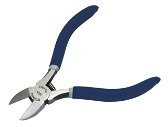 5" Williams Flush Cut Diagonal Cutting Pliers with Spring Double-Dipped Plastic Handle - JHWPL-40CS