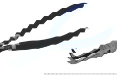 6 1/4" Williams Thin Bent Chain Nose Pliers with with Double-Dipped Plastic Handle - JHWPL-126C