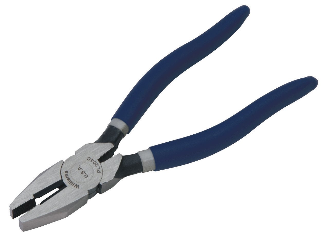 8 1/2" Williams Industrial Grade Linesman??s Pliers with Double-Dipped Plastic Handle - JHWPL205C