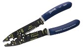 8 3/4" Williams Multi-Purpose Combination Wire Tools Double-Dipped Plastic Handle with Curved Wire Cutter - JHW23524