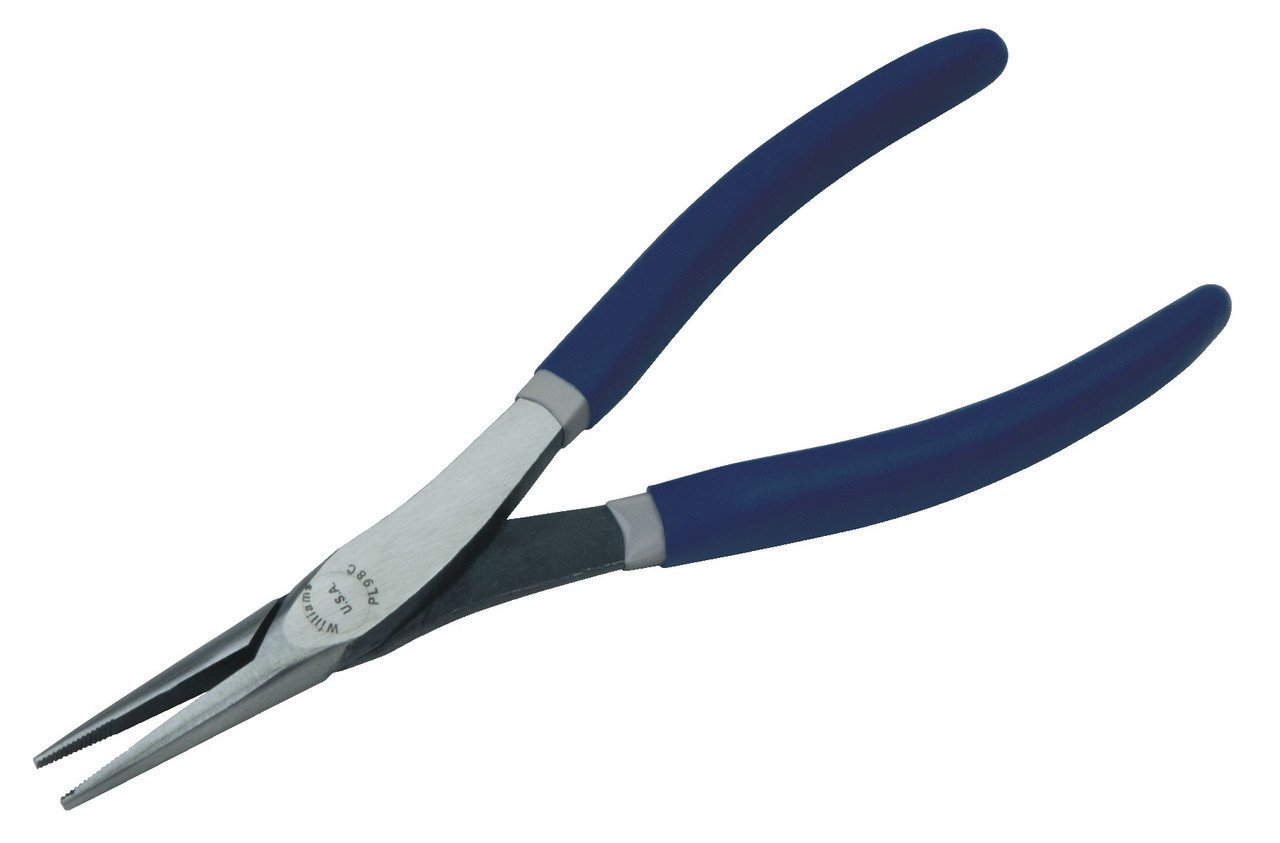 8" Williams High Leverage Chain Nose Pliers with Double-Dipped Plastic Handle - JHWPL-98C
