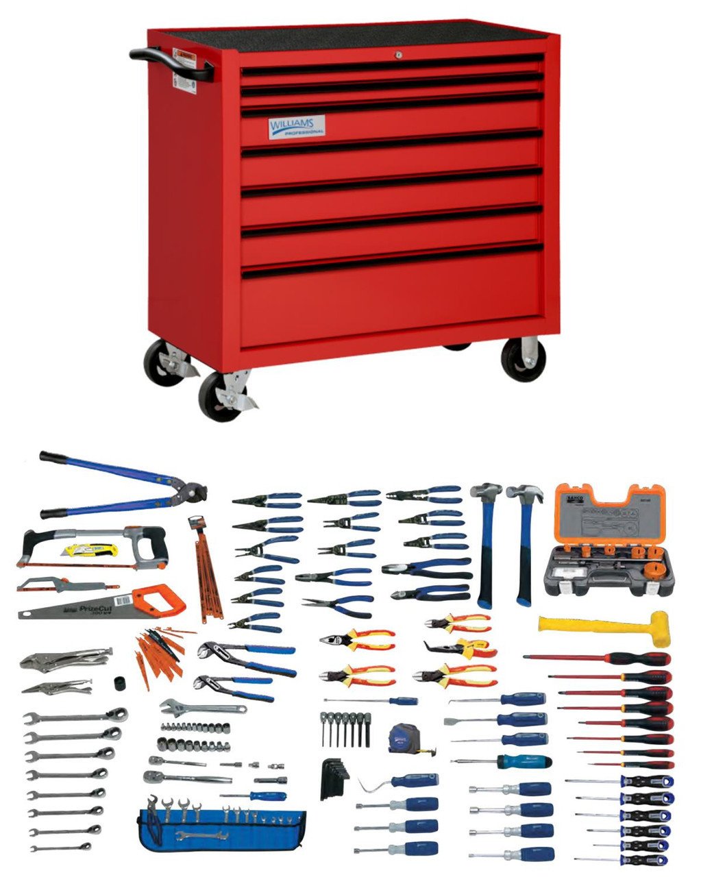 Williams Complete Electrical Maintenance Service Tool Set with Boxes - JHWELECTRICALTB