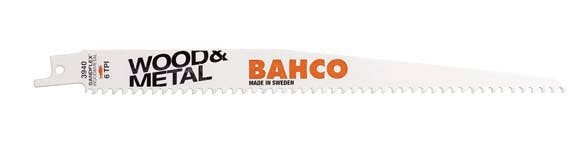 Bahco Bi-Metal Reciprocating Saw Blade For Cutting Wood And Metal 4/6 TPI, 6", 10 Pack - BAH900646SCT