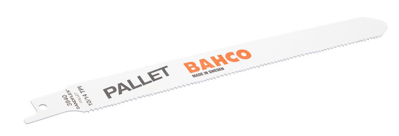Bahco Bi-Metal Reciprocating Saw Blade For Pallet Repair 10/14 TPI, 9", 100 Pack - BAH900904P3H