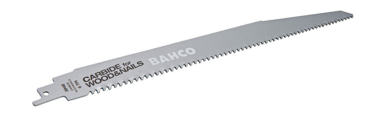 Bahco Carbon Tipped Reciprocating Saw Blade For Wood With Nail And Wall Demolition 6 TPI, 6", 1 Pack - 3946-150-6-DSL-1P