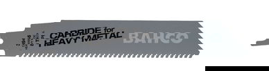 Bahco Carbon Tipped Reciprocating Saw Blade For Demanding Metal Cutting 8 TPI, 6", 1 Pack - 3946-150-8-HST-1P