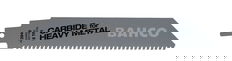 Bahco Carbon Tipped Reciprocating Saw Blade For Demanding Metal Cutting 8 TPI, 9", 1 Pack - 3946-228-8-HST-1P
