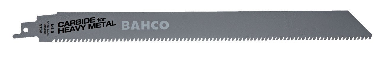 Bahco Carbon Tipped Reciprocating Saw Blade For Demanding Metal Cutting 8 TPI, 9", 1 Pack - 3946-228-8-HST-1P