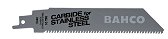 Bahco Carbon Tipped Reciprocating Saw Blade For Stainless Steel Cutting 10 TPI, 9", 1 Pack - 3946-228-10-HST-1P
