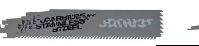 Bahco Carbon Tipped Reciprocating Saw Blade For Stainless Steel Cutting 10 TPI, 9", 1 Pack - 3946-228-10-HST-1P