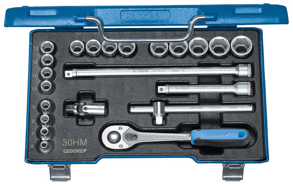 3/8" Dr 6 - 22 MM Gedore Socket Set 22 Pcs Hex - 6235470