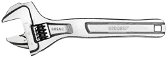 6" Dr Gedore Adjustable Open - ended Spanner Chrome Plated - 2668831