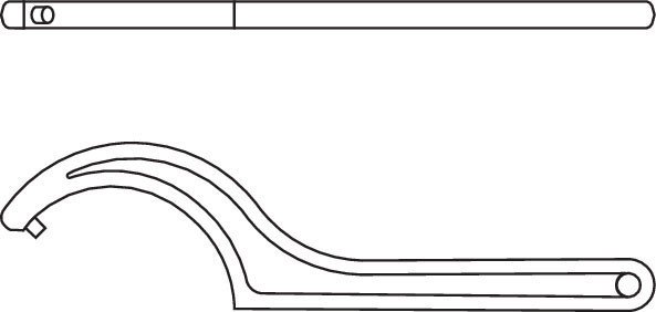 34 - 36 MM Gedore Hook Wrench - 6336740