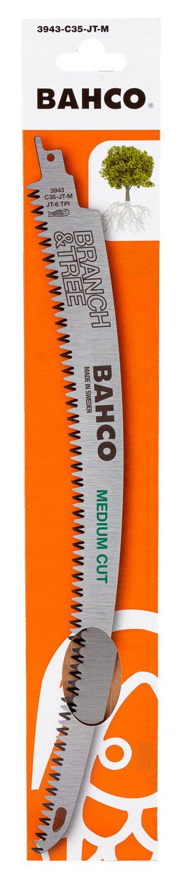 Bahco Reciprocating Long Curved Saw Blade for Medium Cut with 6.2 TPI 373 mm - 3943-C35-JTM